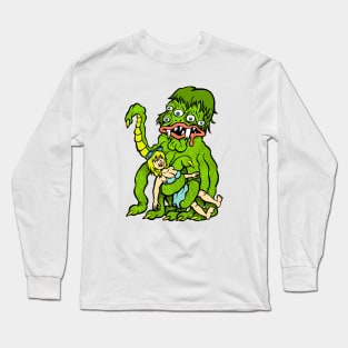Sea Monster & Blonde Girl Long Sleeve T-Shirt